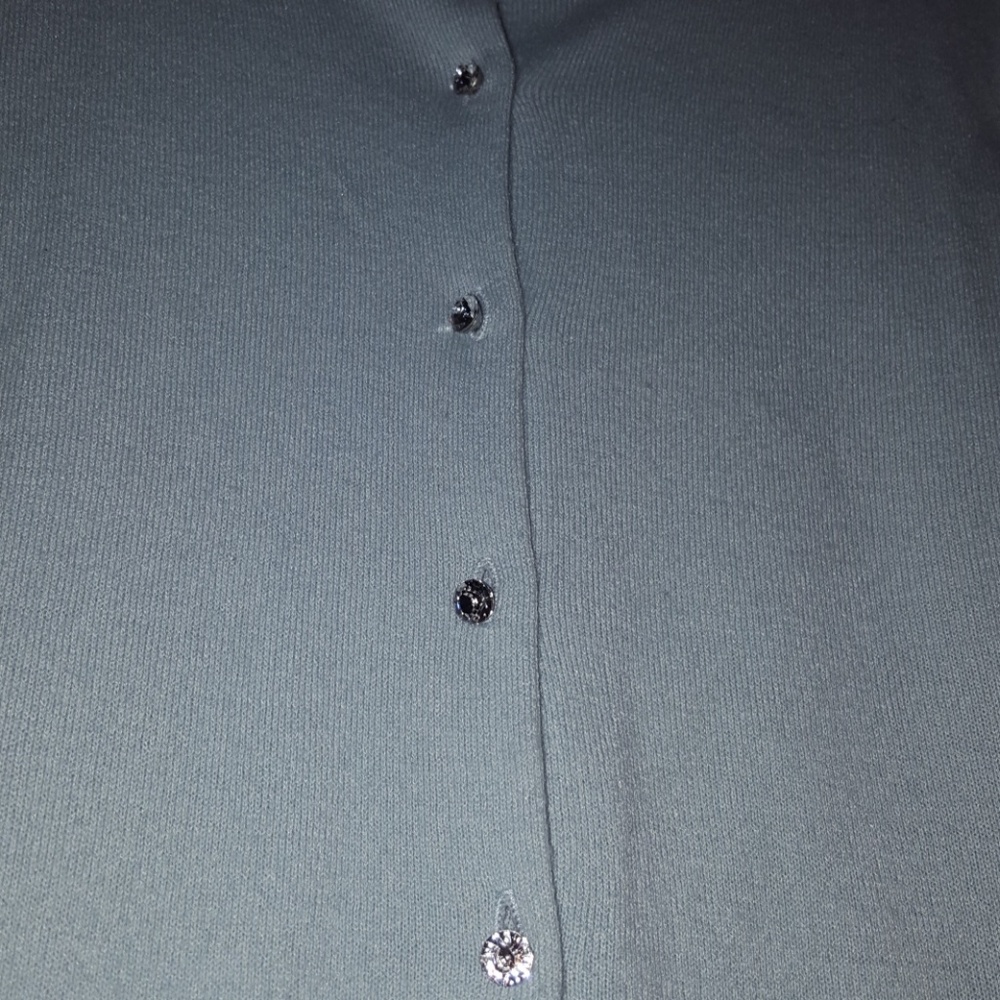 ❤️4/$20 New York & Co Cardigan, Rhinestone Buttons - Picture 5 of 6